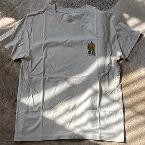 Vans Cream T-Shirt with Cactus Design